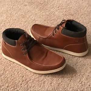 Brown Leather Aldo Mid Boots