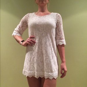 White lace dress