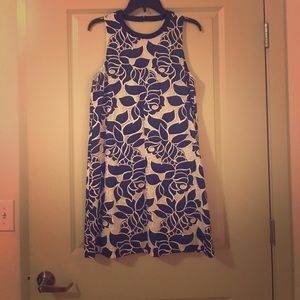 Floral navy blue dress