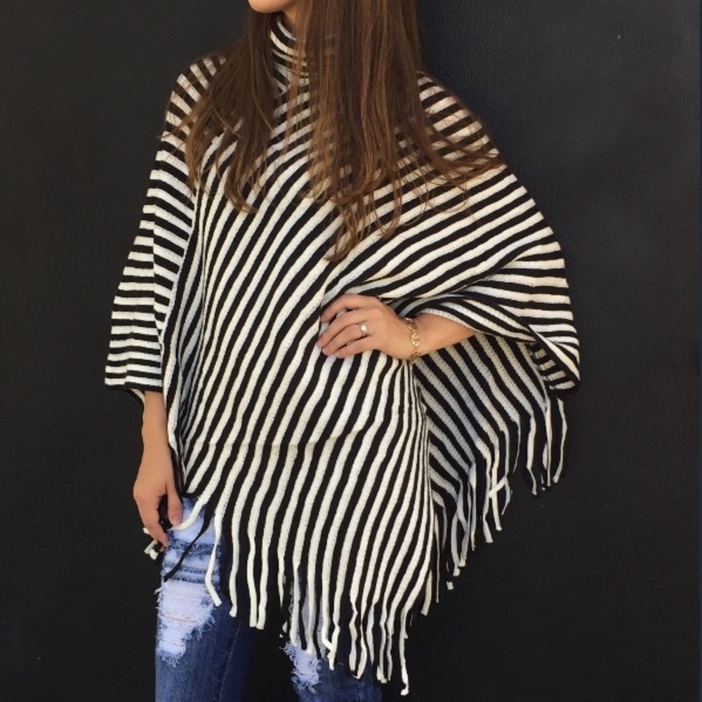 *Only 1 left* Striped Poncho