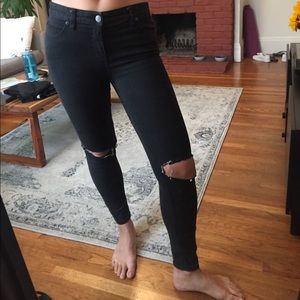 Free people black destroyed Jeans