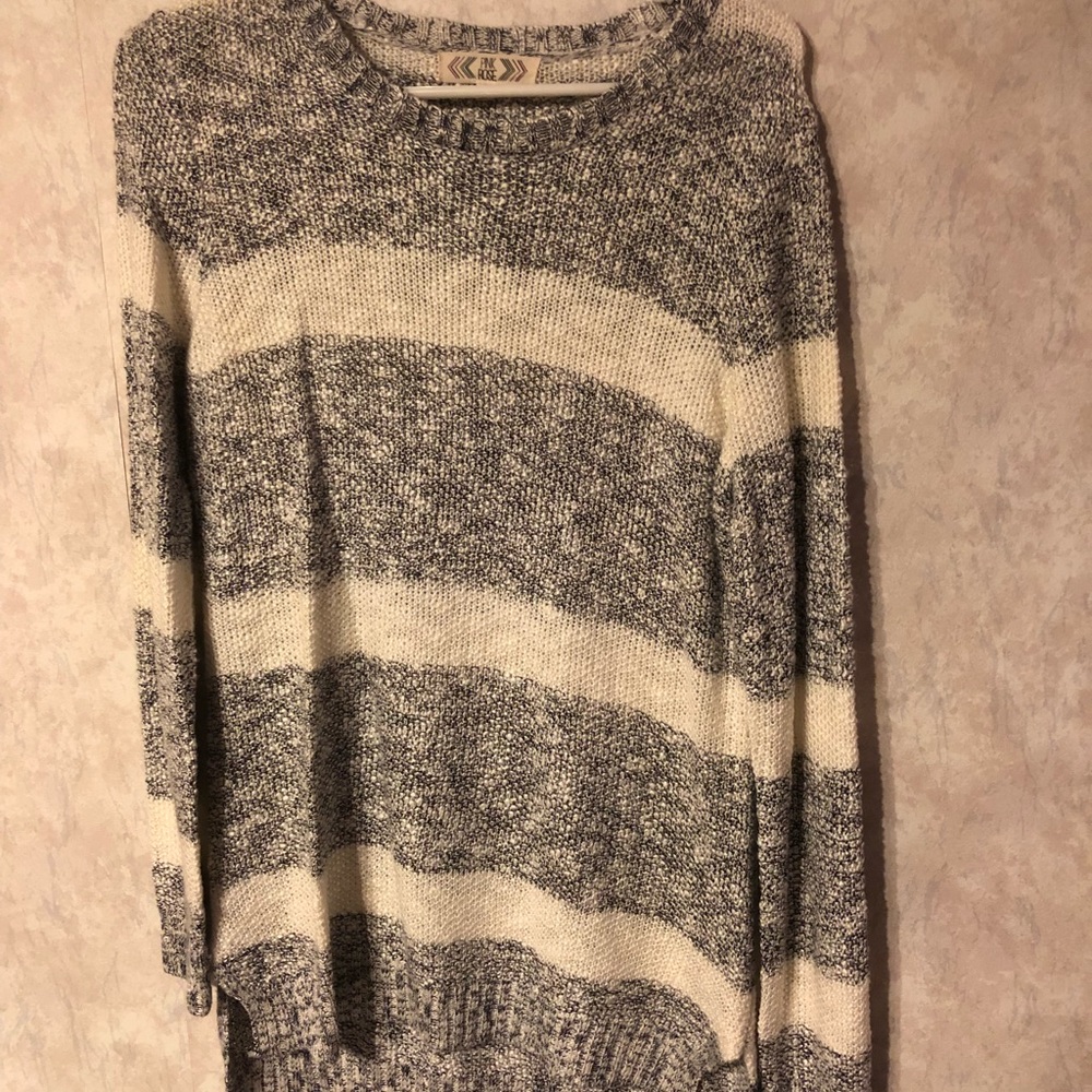 Striped blue and white sweater