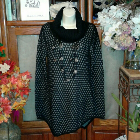 EXPRESS Sweaters - EXPRESS COWL HONEYCOMB TUNIC ASYMMETRICAL SWEATER