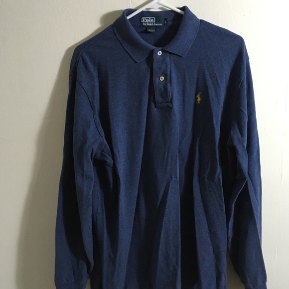 Polo Long Sleeve Blue - Picture 1 of 3