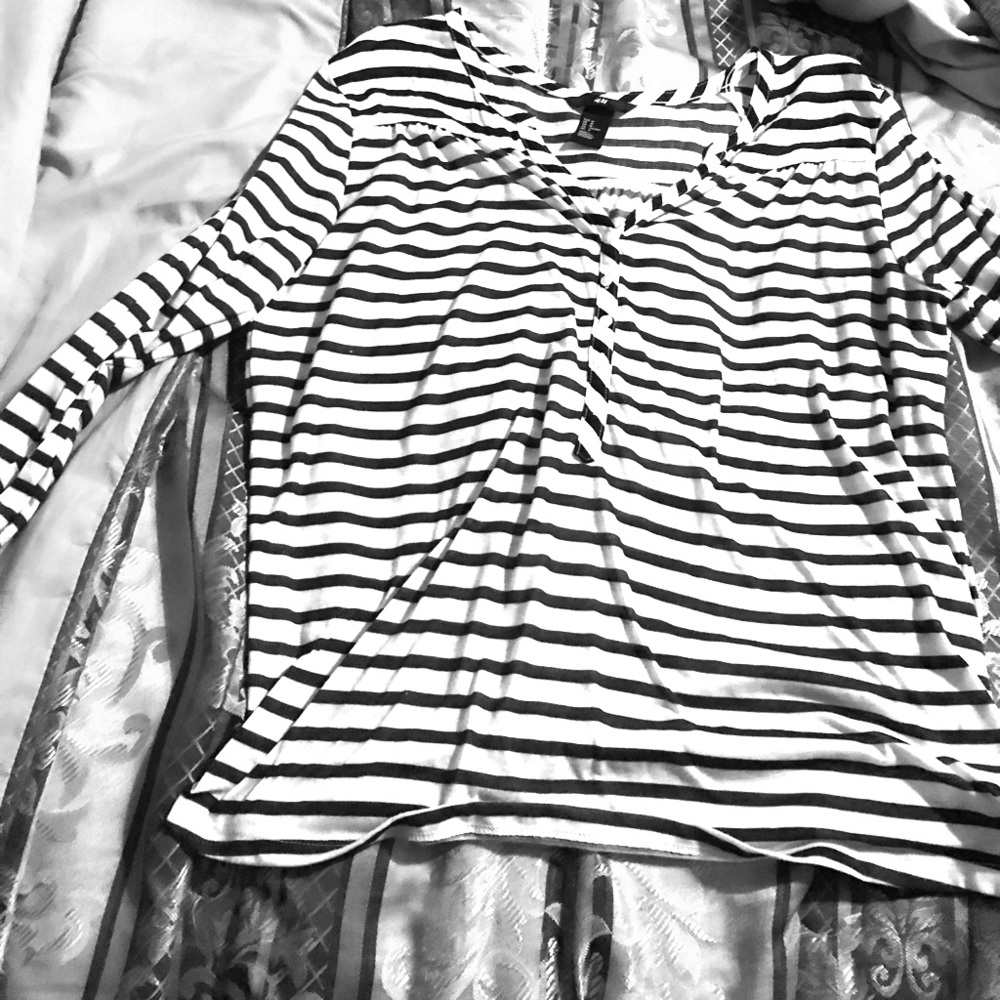 Black and white blouse