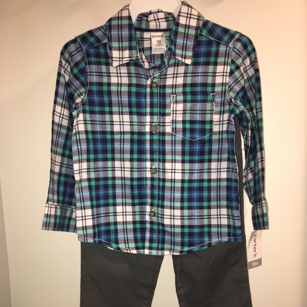 Carter’s Plaid set - 18 months