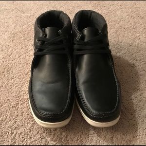 Black Leather Aldo Mid Boots