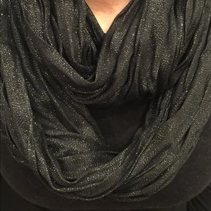 Black & Silver Infinity Scarf