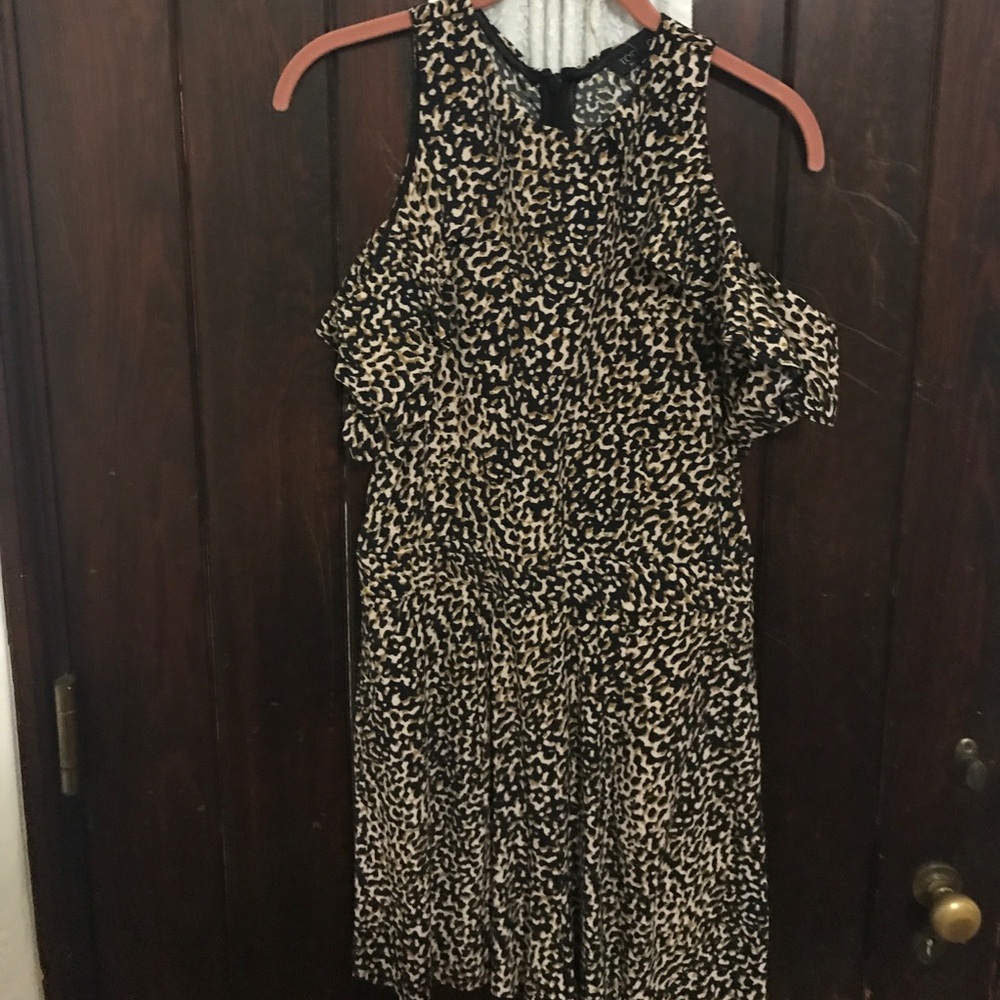 Cheetah print short romper
