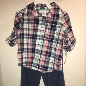 NWT Carter’s plaid set!!