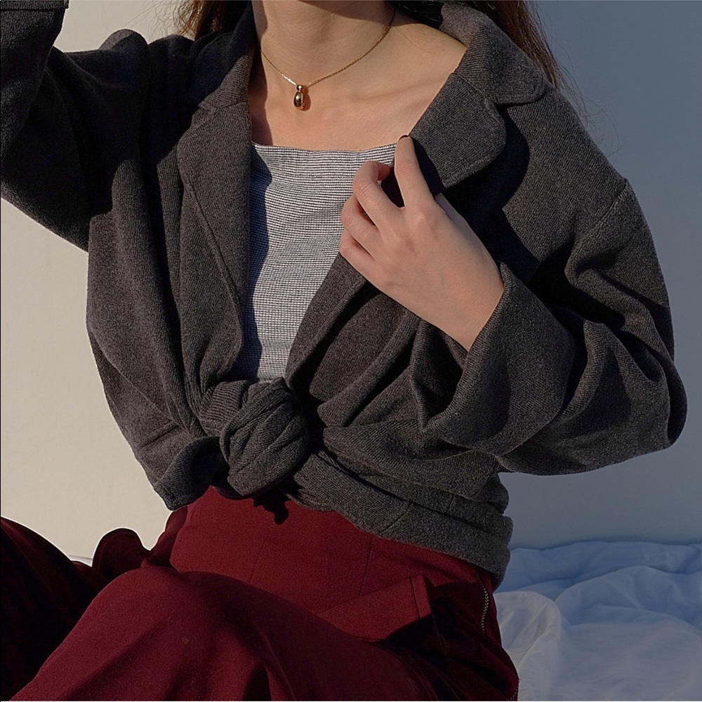 Grey cardigan