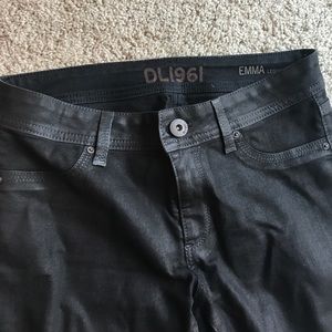 Black denim skinny jeans