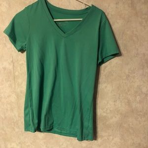 Green athletic shirt