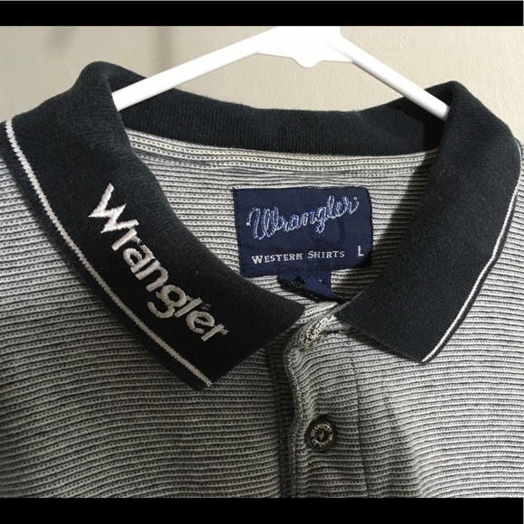 Wangler Embroidered Short Sleeve Polo Striped - Picture 3 of 3