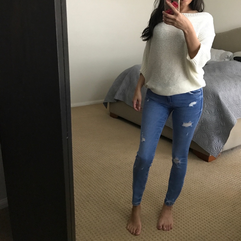 Zara distressed denim