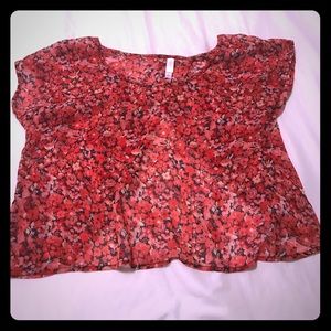 Floral Crop Top with Open Back
