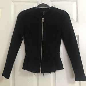 Black H&M blazer with zipper