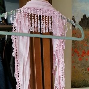 Pink fashion scarf
