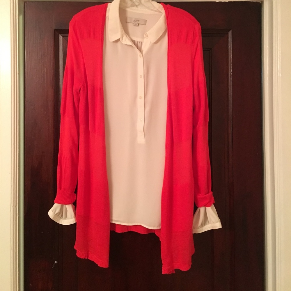 Unique Sheer Stripe Cardi