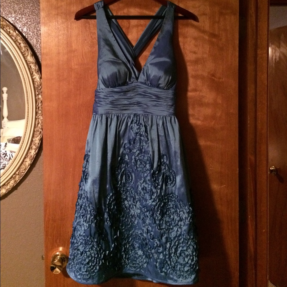 Nordstrom vneck low cross back formal embellished