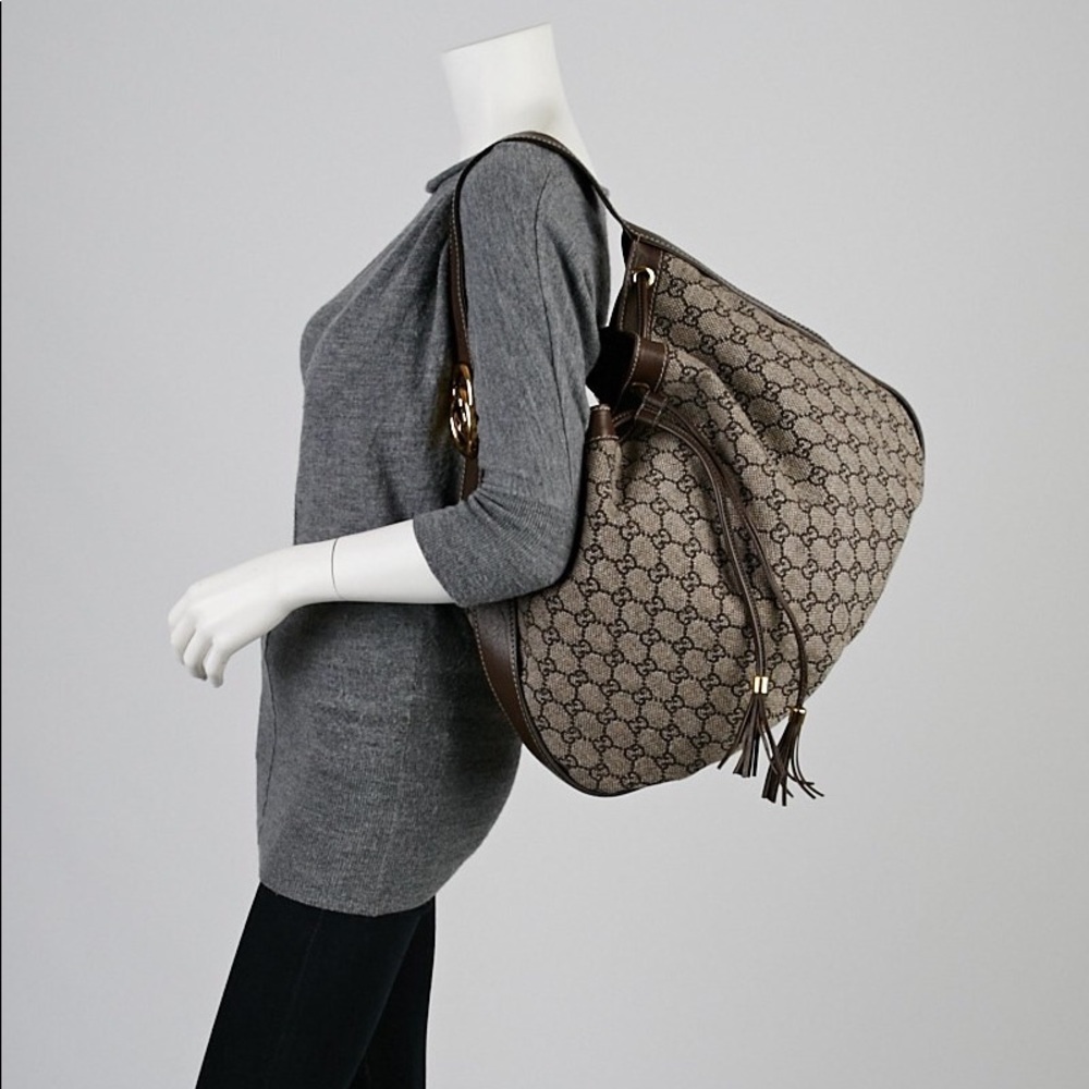 Gucci Brown GG Canvas Large Shoulder Bag/Purse