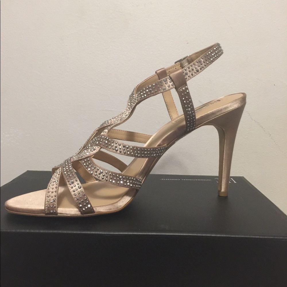 INC STRAPPY HEEL WITH RHINESTONES