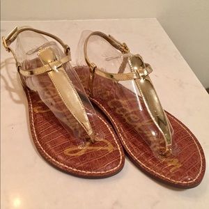 Gigi Gold Sandal signed by Sam Edelman