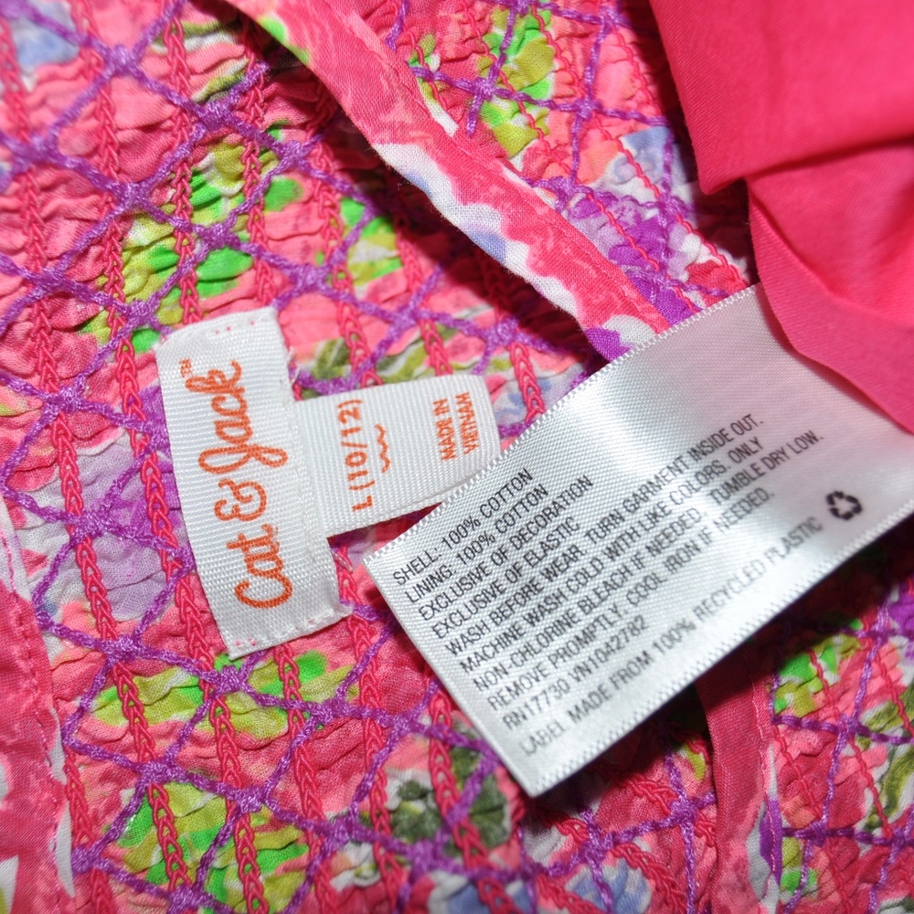 New CAT & JACK Girl's Floral Shift Dress L 10/12 - Picture 8 of 8