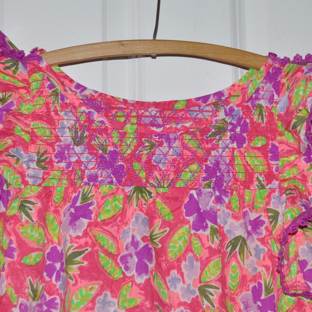 New CAT & JACK Girl's Floral Shift Dress L 10/12 - Picture 5 of 8