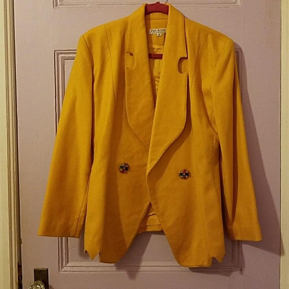 Yellow jacket and suit set
