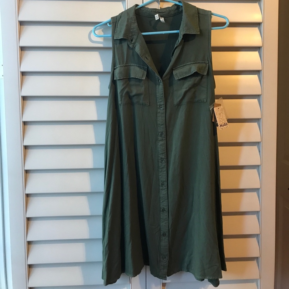 Olive/army Green Skater Dress