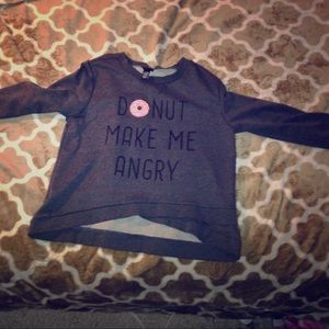 Rue21 "Donut make me angry" crop top