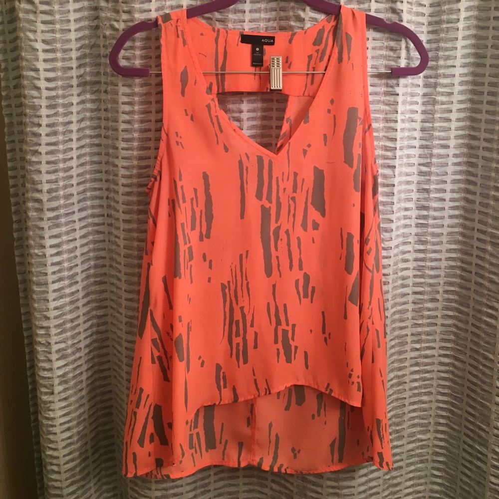 Aqua size small orange tank