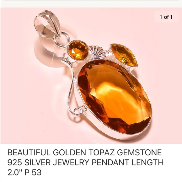 💕❤️GOLDEN TOPAZ PENDANT 💕❤️ - Picture 2 of 2