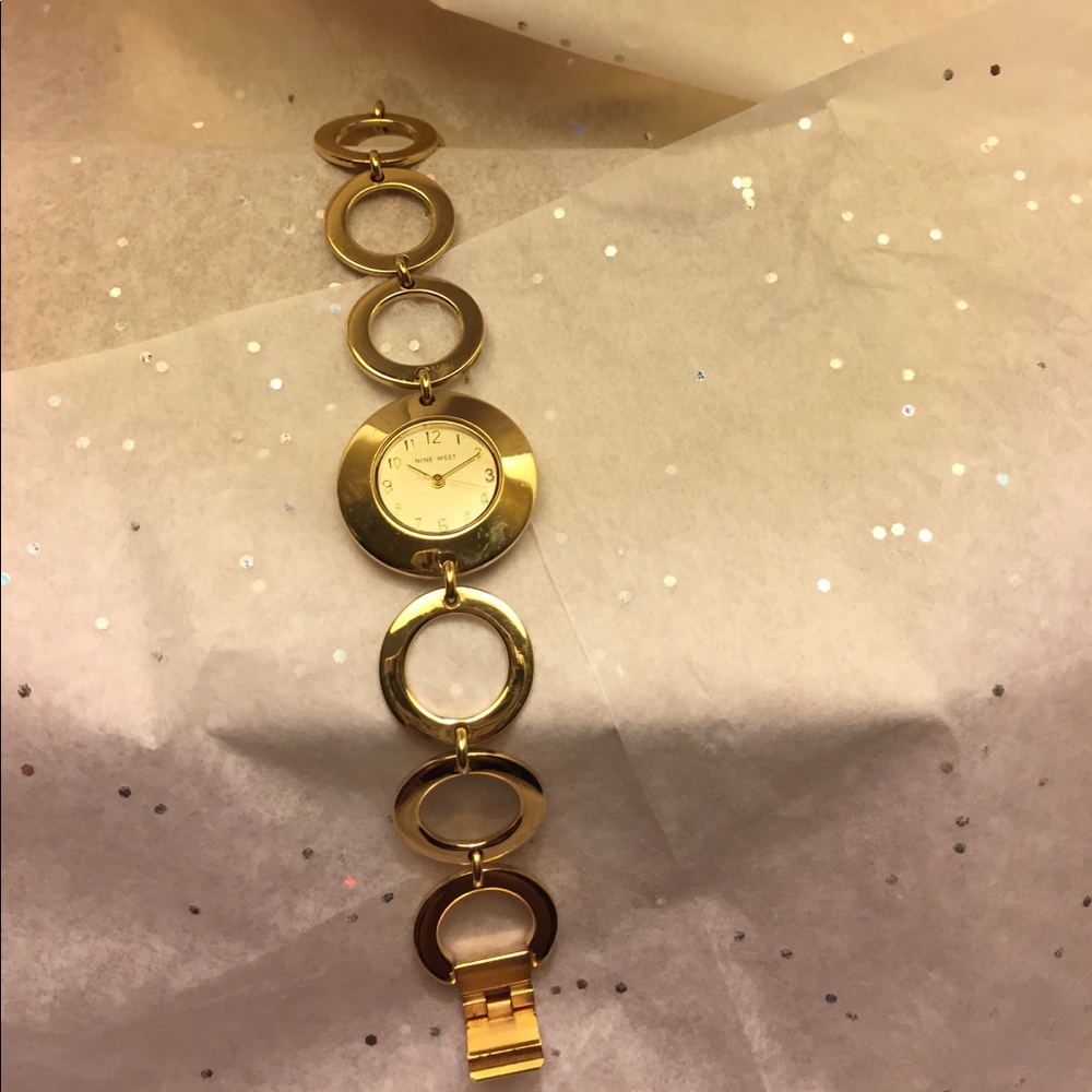 Gold toned watch