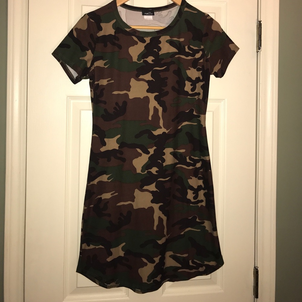 Camo tee shirt dress