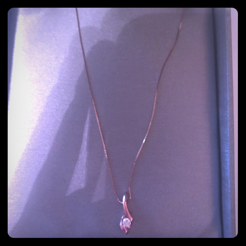 Rose gold diamond necklace from Zales
