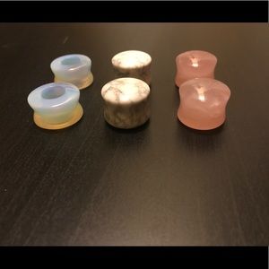 3/4" Set of 3 stone plugs