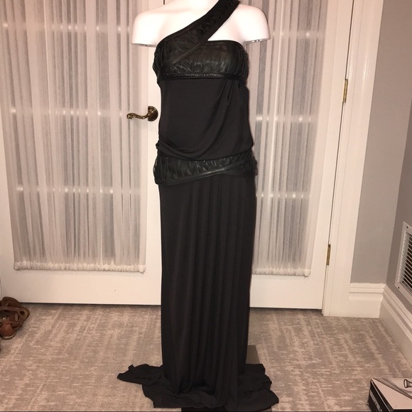 Jay Ahr Dresses & Skirts - JAY AHR leather & viscose/rayon designer gown
