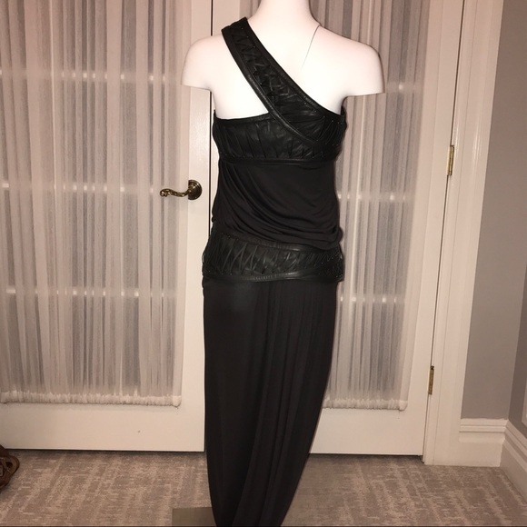 JAY AHR leather & viscose/rayon designer gown - Picture 4 of 6