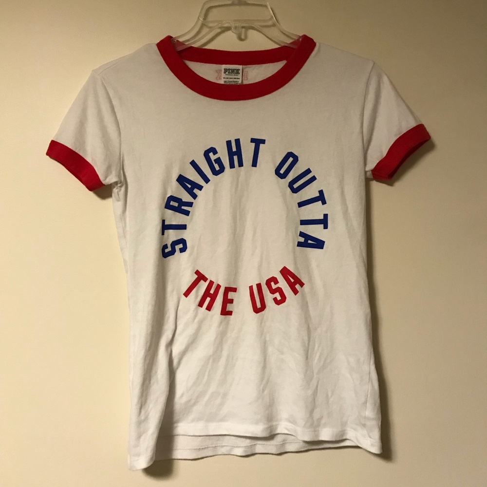 PINK USA t shirt. July 4th shirt