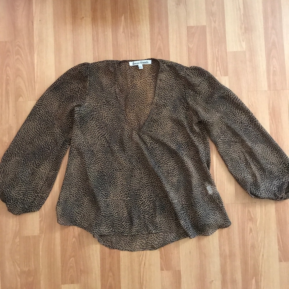 Lovers & friends leopard print top