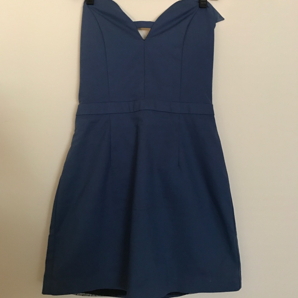 Blue bodycon mini dress