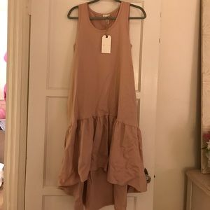 Leith Flounce midi dress - pink night / size S