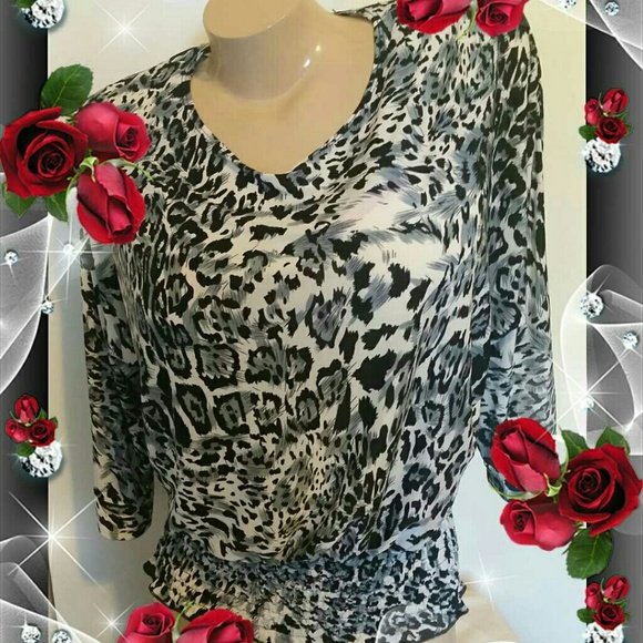 Sexy and Slinky Animal Print Stretch Top - Picture 1 of 8
