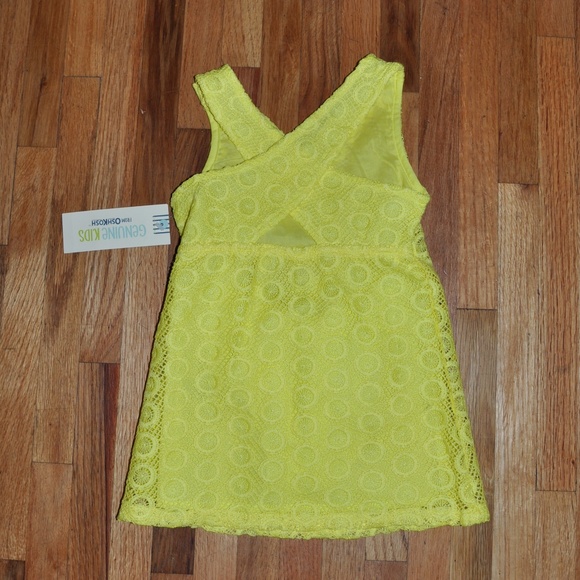 New GENUINE KIDS Yellow Eyelet Lace Dress NWT - Picture 8 of 8