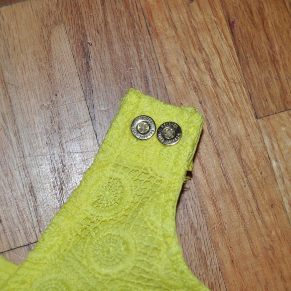 New GENUINE KIDS Yellow Eyelet Lace Dress NWT - Picture 6 of 8