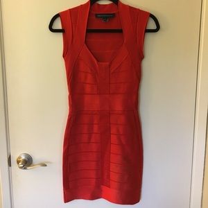 French Connection Red Bandage Dress