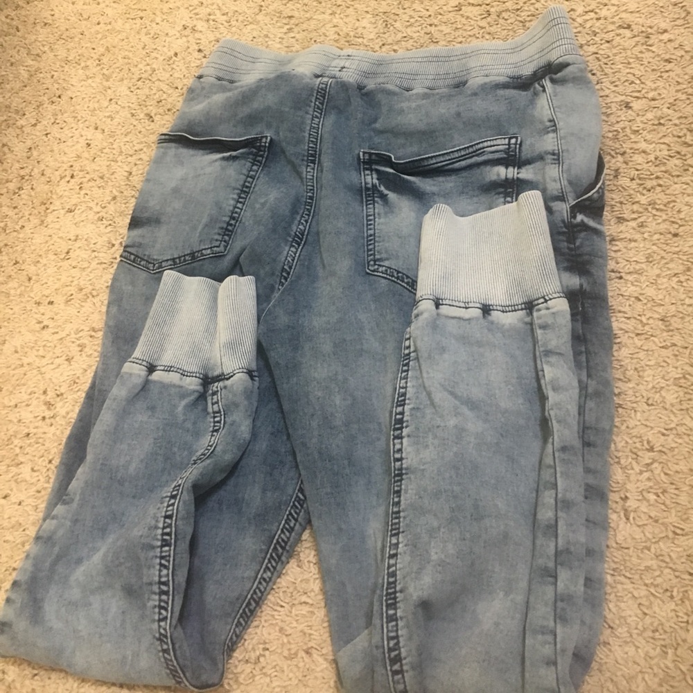 2 Denim joggers.
