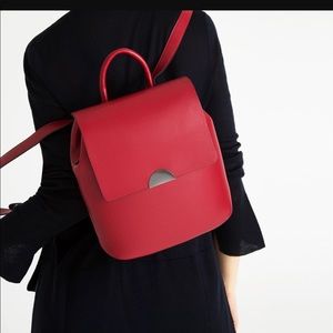 red zara back pack